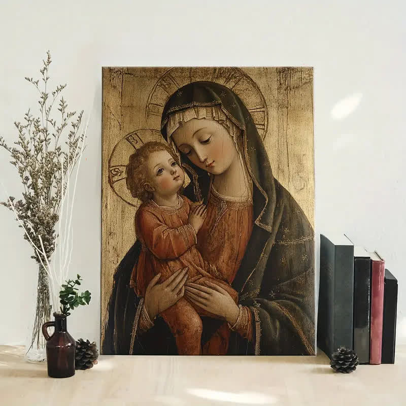 Christianartworkshop Reproductions d'art de la Vierge à l'Enfant : Une tendresse céleste pour les coins de prière - image 3