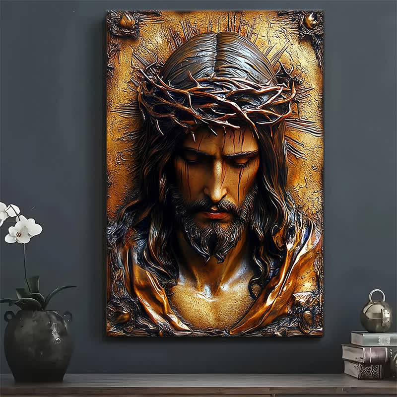 Christianartworkshop Estampes de Jésus couronné d'épines : un cadeau empreint de foi pour les croyants fervents - image 3