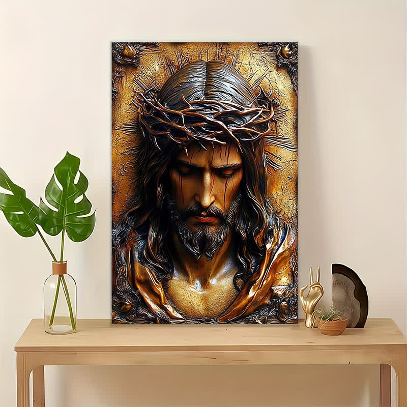 Christianartworkshop Estampes de Jésus couronné d'épines : un cadeau empreint de foi pour les croyants fervents - image 1