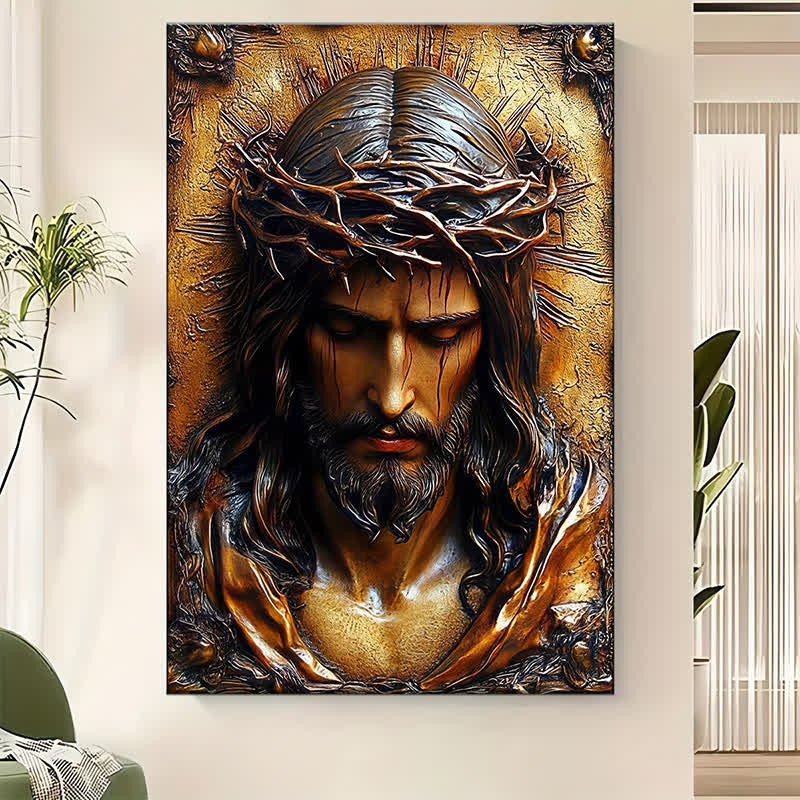 Christianartworkshop Estampes de Jésus couronné d'épines : un cadeau empreint de foi pour les croyants fervents - image 2