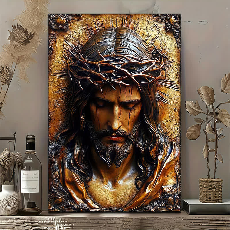 Christianartworkshop Estampes de Jésus couronné d'épines : un cadeau empreint de foi pour les croyants fervents - image 4