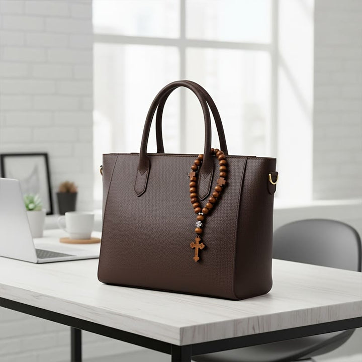 Christianartworkshop Croix en bois pour voiture « Voyage fidèle » : Conduisez en toute paix. - image 6