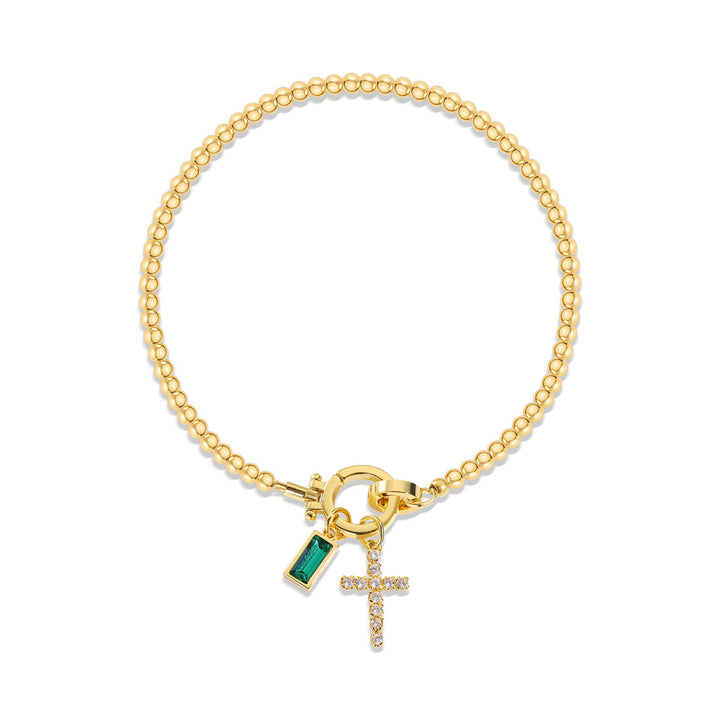 Bracelet croix 12 pierres de naissance Christianartworkshop : Identité fondée sur la foi et dévotion intemporelle - Peut - image 4