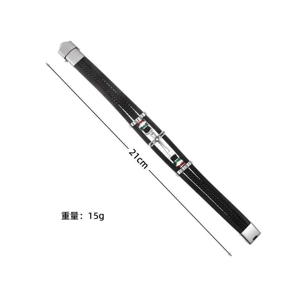 Bracelet en cuir avec croix Christianartworkshop : Foi inébranlable et dévotion élégante au quotidien - image 11