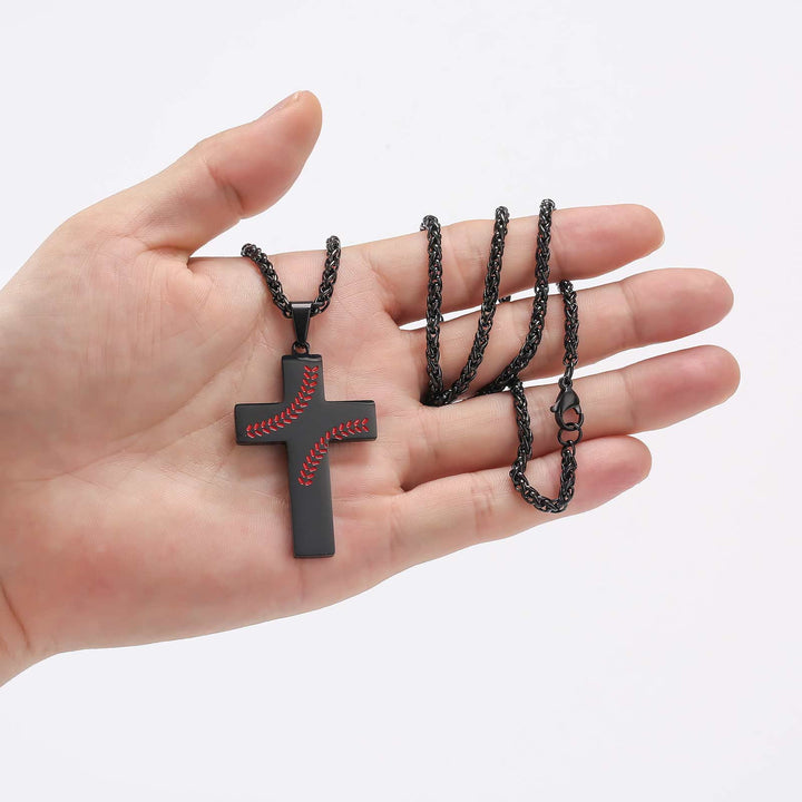 Christianartworkshop Collier croix à points de baseball : Dévotion sportive et citation inspirante - image 16
