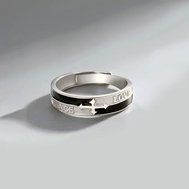 Christianartworkshop Bague Croix de la Foi : Paix, Amour et Dévotion Intemporelle - image 1