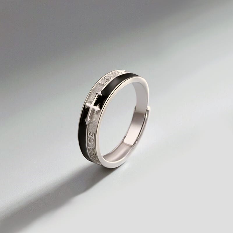 Christianartworkshop Bague Croix de la Foi : Paix, Amour et Dévotion Intemporelle - image 2