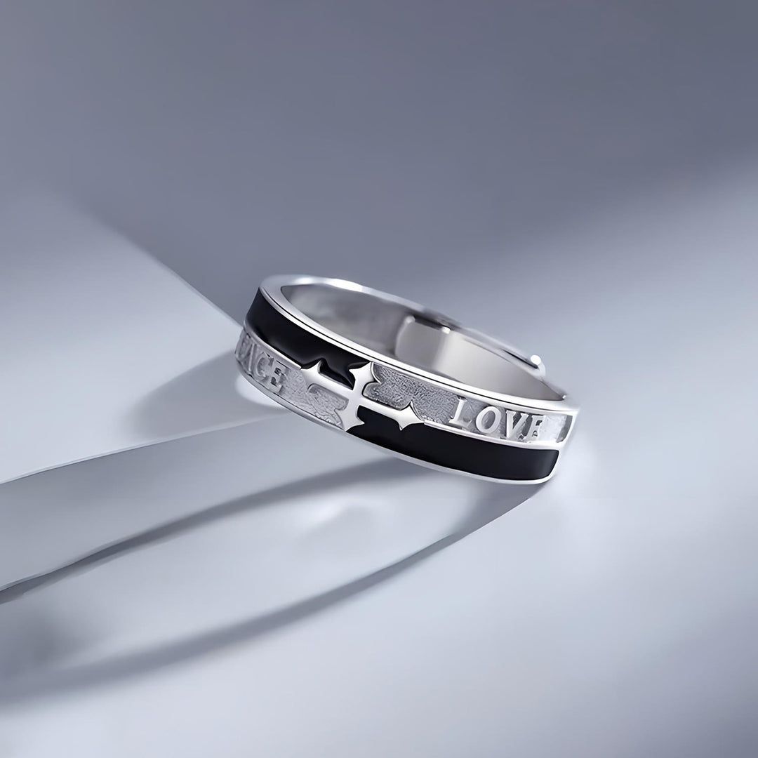 Christianartworkshop Bague Croix de la Foi : Paix, Amour et Dévotion Intemporelle - image 4
