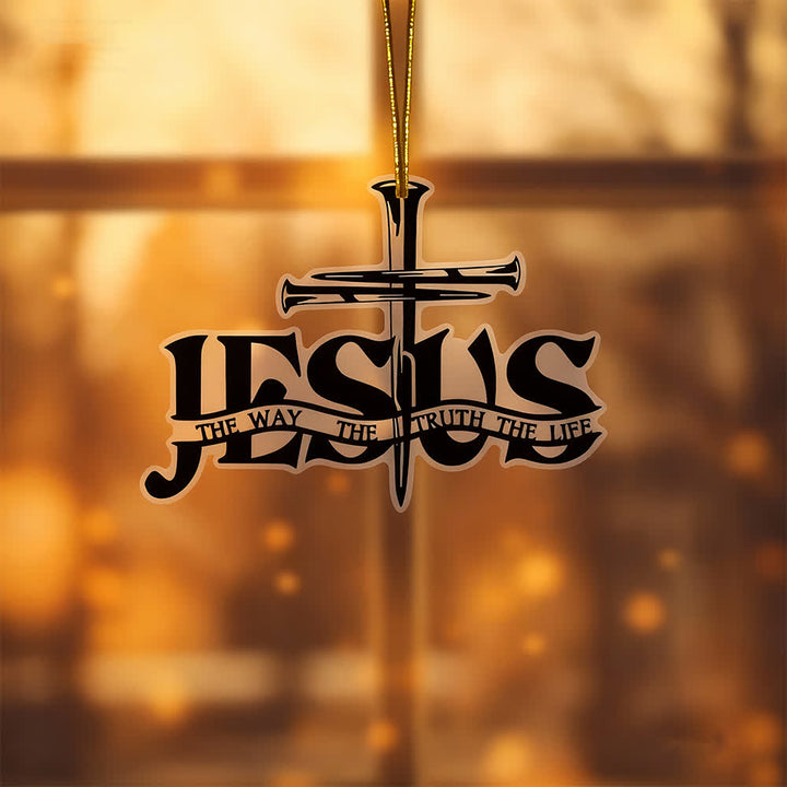 Christianartworkshop Pendentif croix de prière plate style bohème pour voiture avec inscription - image 3