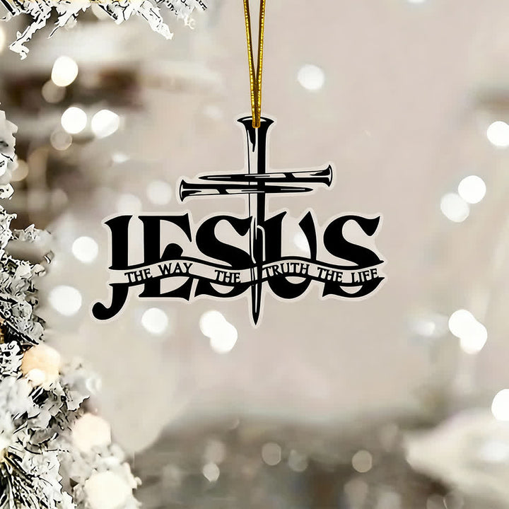 Christianartworkshop Pendentif croix de prière plate style bohème pour voiture avec inscription - image 2