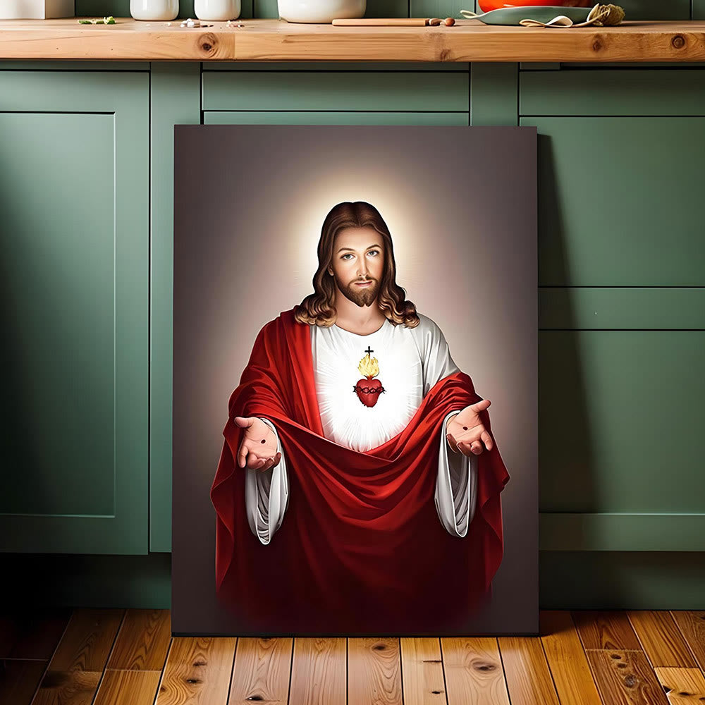 Christianartworkshop Affiches murales représentant le Cœur de Jésus : une chaleur spirituelle pour les foyers croyants - image 1