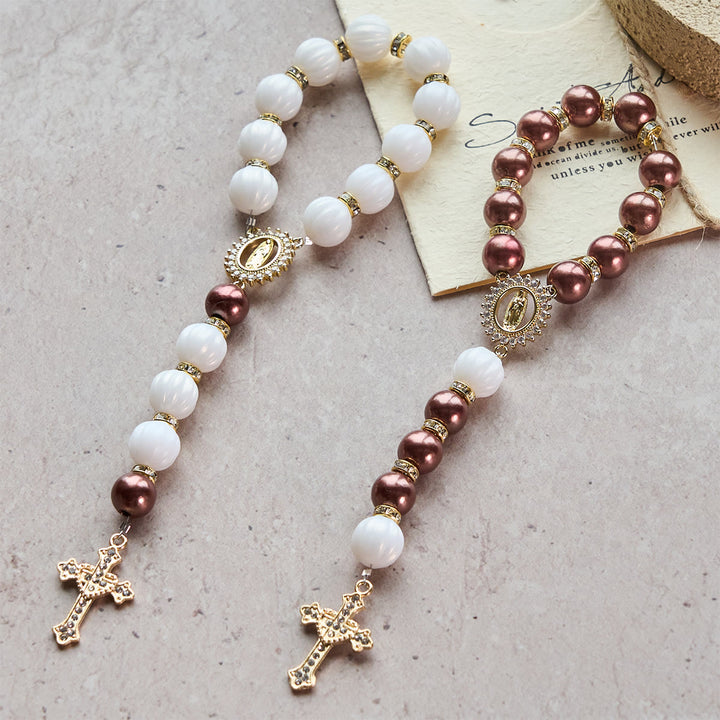 Christianartworkshop Chapelet de poche Marian Accent : Guidance céleste et connexion spirituelle - image 1