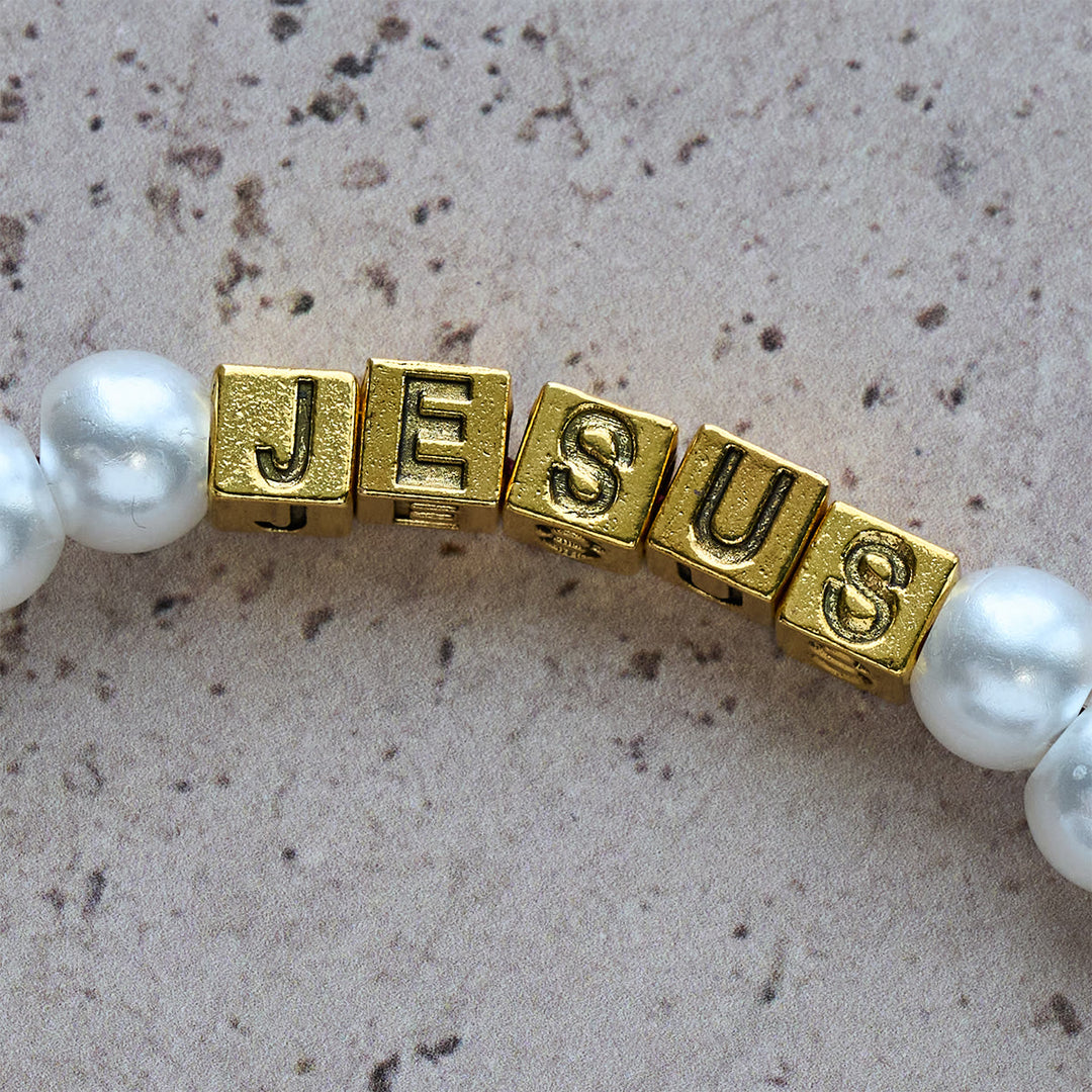 Christianartworkshop Chapelet blanc élégant personnalisé avec cordon en paracorde bordeaux et lettres JÉSUS personnalisées - image 7