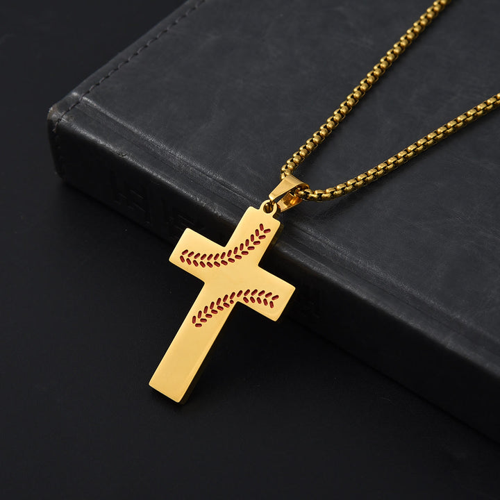 Christianartworkshop Collier croix à points de baseball : Dévotion sportive et citation inspirante - image 27