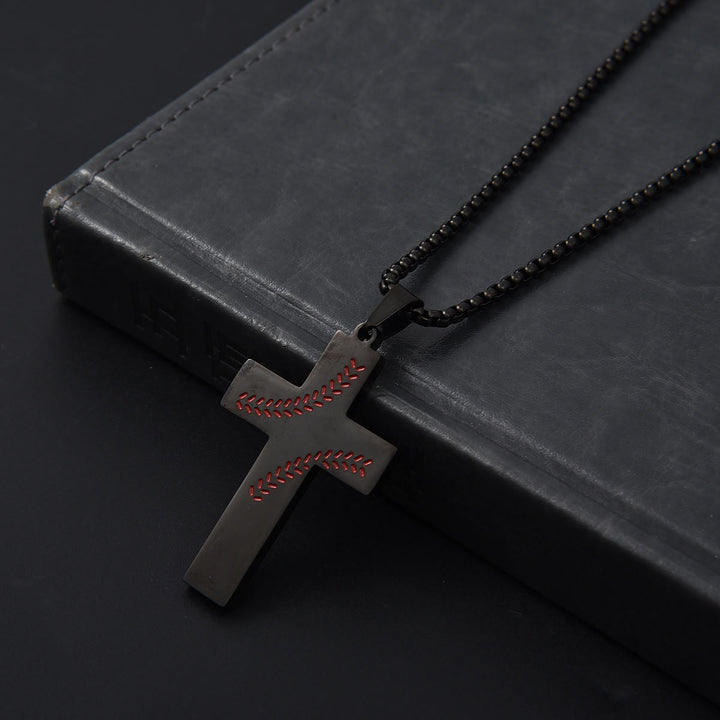 Christianartworkshop Collier croix à points de baseball : Dévotion sportive et citation inspirante - image 17
