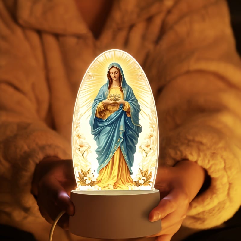 Christianartworkshop Veilleuse illuminée Notre-Dame : La grâce divine en douce lueur - image 1