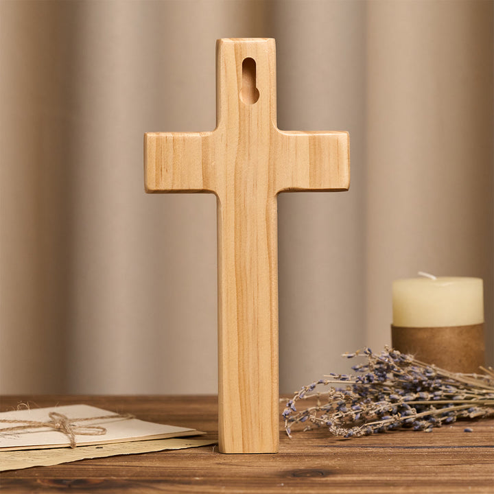 Christianartworkshop Croix en bois décorative pour bureau : Dévotion et foi de l’enfance - image 7