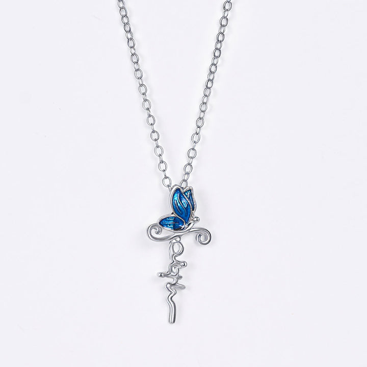 Christianartworkshop Ensemble de bijoux Croix Papillon : Dévotion et symbolisme artistique - Collier - image 0