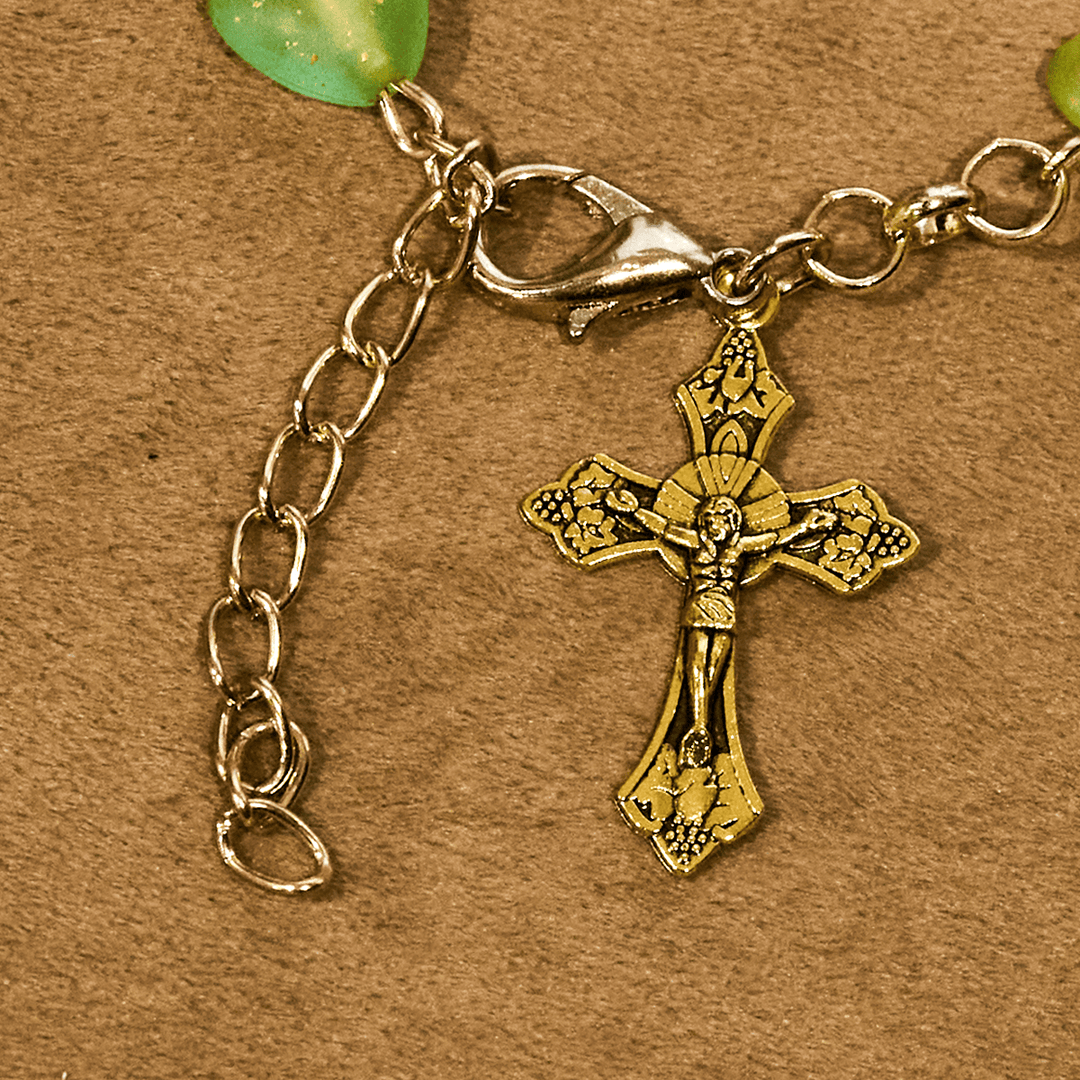 Christianartworkshop Chapelet et bracelet Cœur Vert et Papillon : Dévotion et spiritualité artistique - image 6
