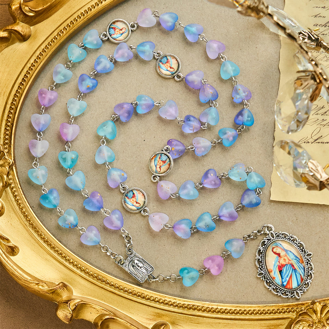 Christianartworkshop Chapelet et bracelet Cœur bleu et Papillon : Dévotion et spiritualité artistique - image 4