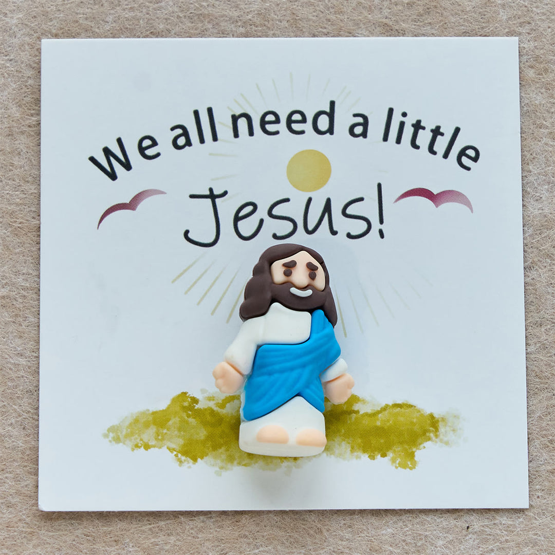 Christianartworkshop Mini figurine de Jésus avec carte : Nous avons tous besoin d'un petit Jésus - image 7