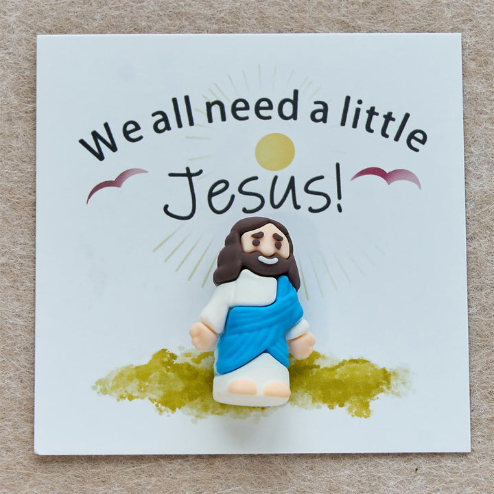 Christianartworkshop Mini figurine de Jésus avec carte : Nous avons tous besoin d'un petit Jésus - image 7
