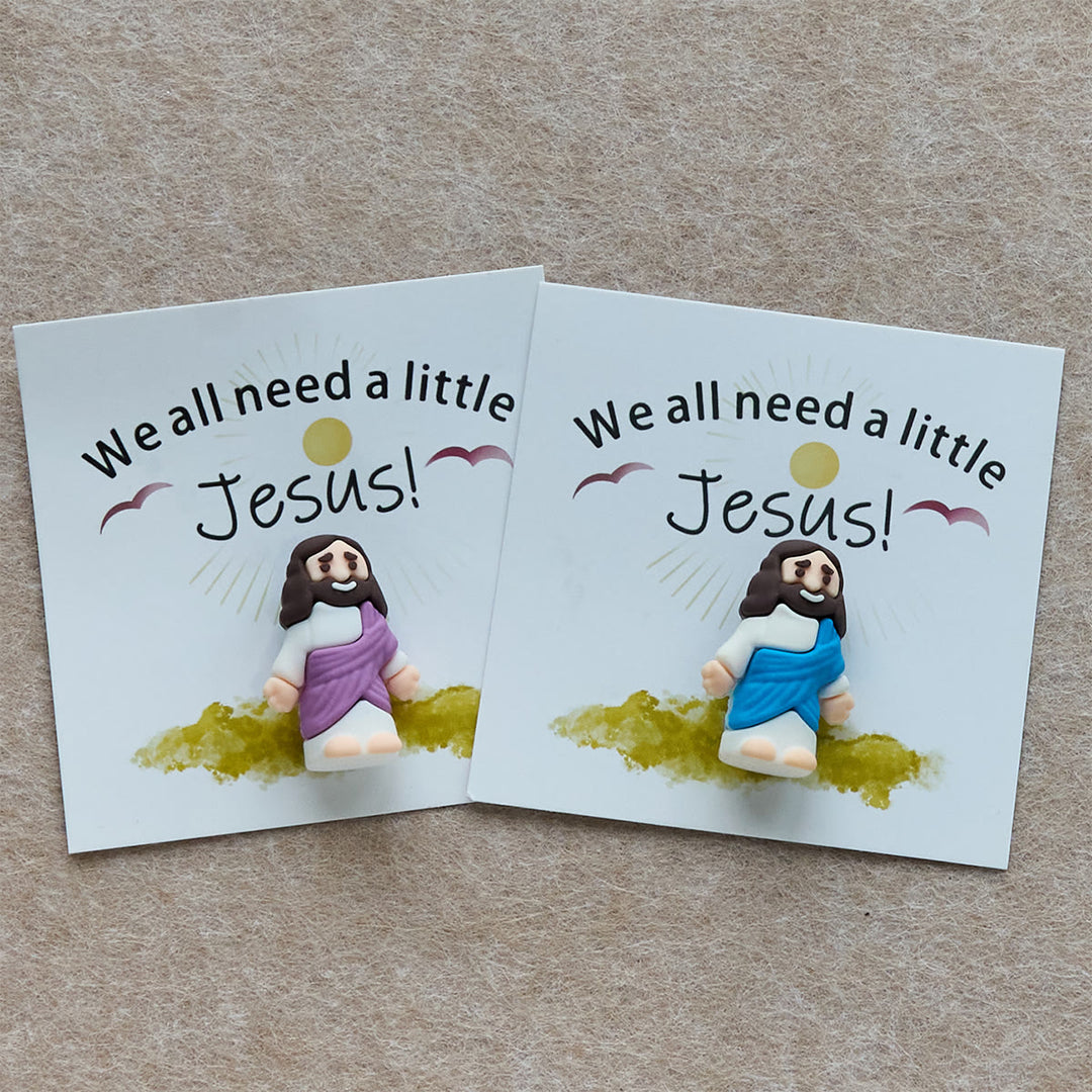 Christianartworkshop Mini figurine de Jésus avec carte : Nous avons tous besoin d'un petit Jésus - image 2
