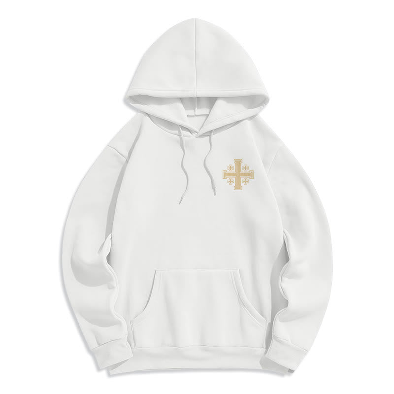 Sweat à capuche en polyester doublé polaire Christianartworkshop Croix des Rois - Déclaration de foi - image 7