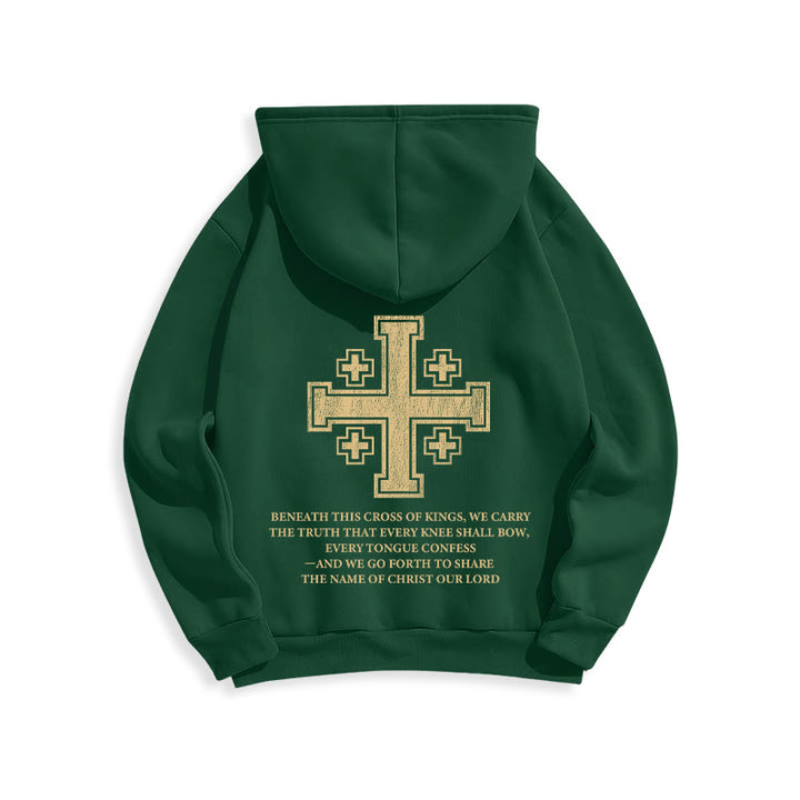 Sweat à capuche en polyester doublé polaire Christianartworkshop Croix des Rois - Déclaration de foi - image 17