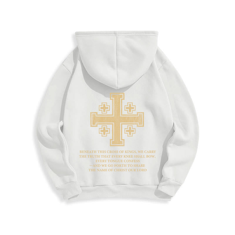 Sweat à capuche en polyester doublé polaire Christianartworkshop Croix des Rois - Déclaration de foi - image 8