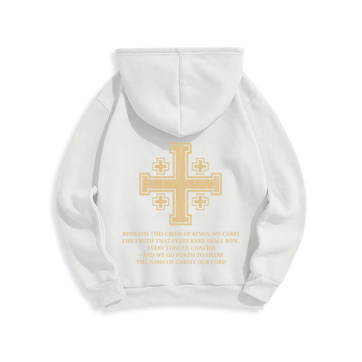 Sweat à capuche en polyester doublé polaire Christianartworkshop Croix des Rois - Déclaration de foi - image 8