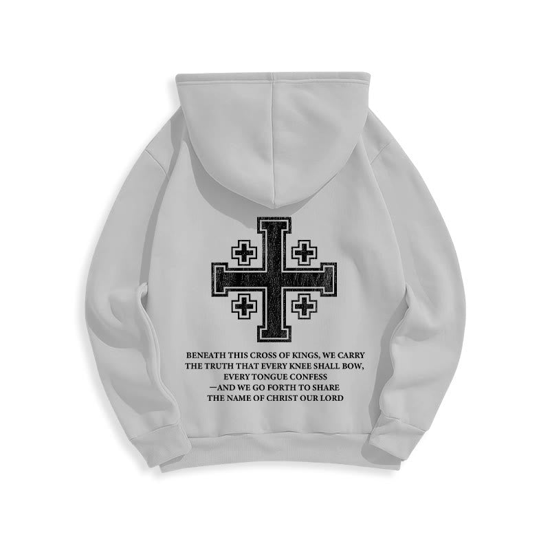 Sweat à capuche en polyester doublé polaire Christianartworkshop Croix des Rois - Déclaration de foi - image 11