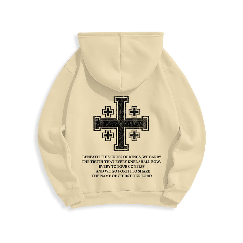 Sweat à capuche en polyester doublé polaire Christianartworkshop Croix des Rois - Déclaration de foi - image 14