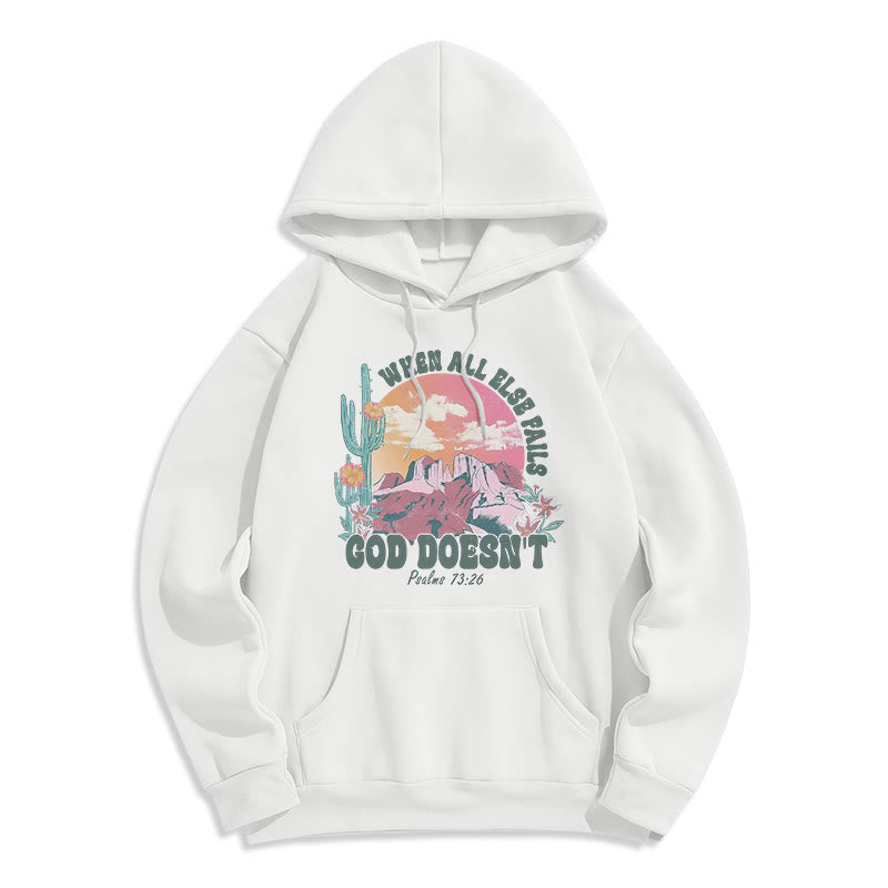 Christianartworkshop Sweat à capuche en polyester doublé polaire « Dieu ne faillit pas » - Blanc - 2XL - image 6