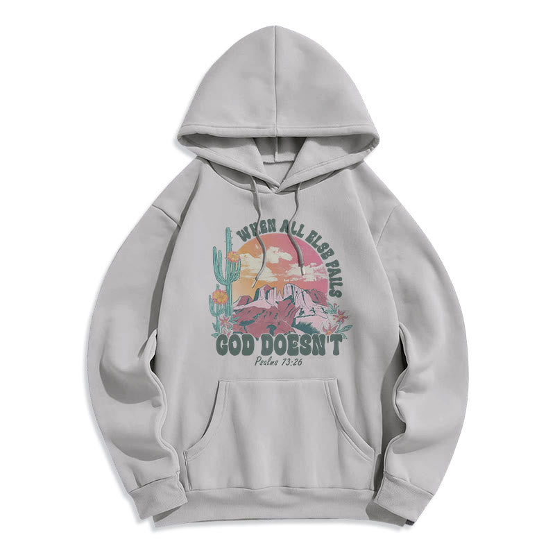 Christianartworkshop Sweat à capuche en polyester doublé polaire « Dieu ne faillit pas » - Gris - 2XL - image 7