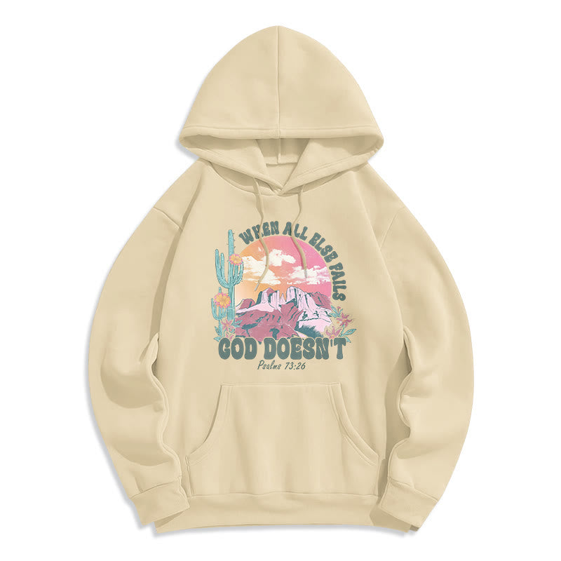 Christianartworkshop Sweat à capuche en polyester doublé polaire « Dieu ne faillit pas » - Beige - 2XL - image 8