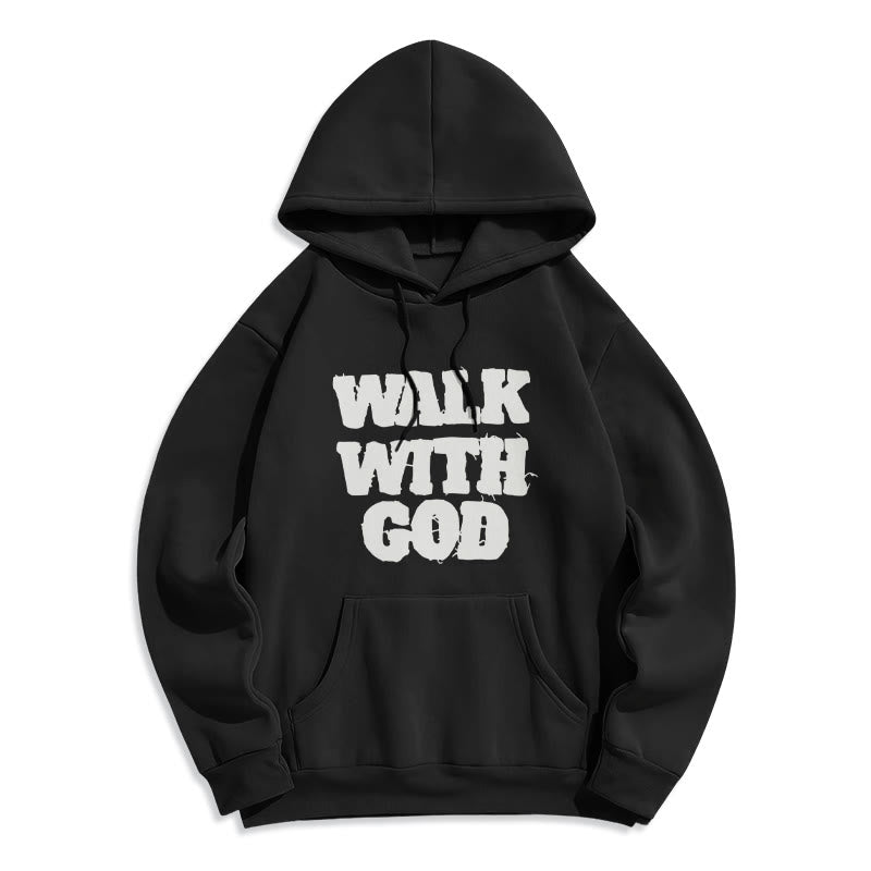 Atelier d'art chrétien Marcher avec Dieu Mission Sweat à capuche en polyester doublé polaire - Noir - 2XL - image 5