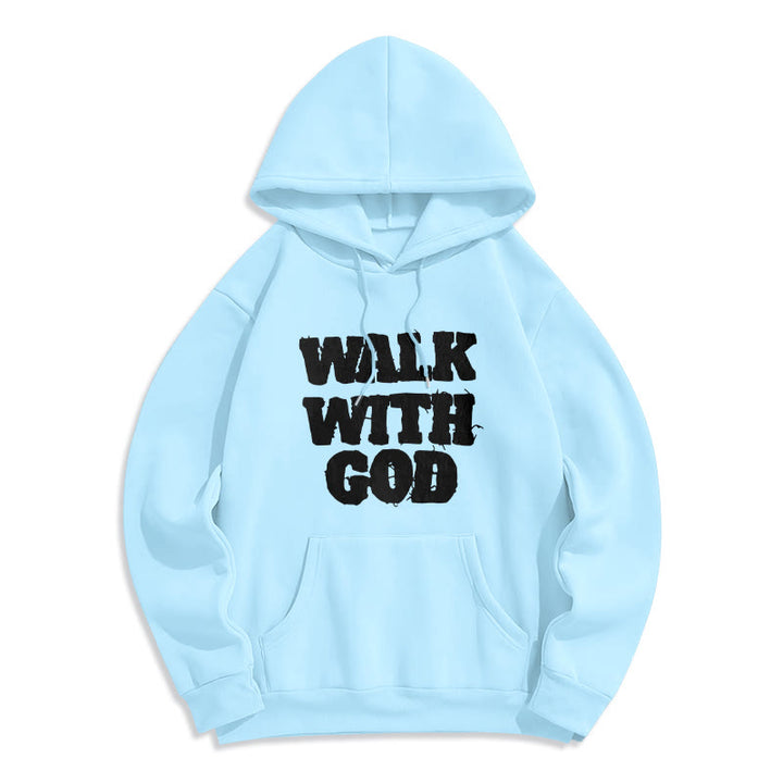 Atelier d'art chrétien Marcher avec Dieu Mission Sweat à capuche en polyester doublé polaire - Bleu - 2XL - image 1