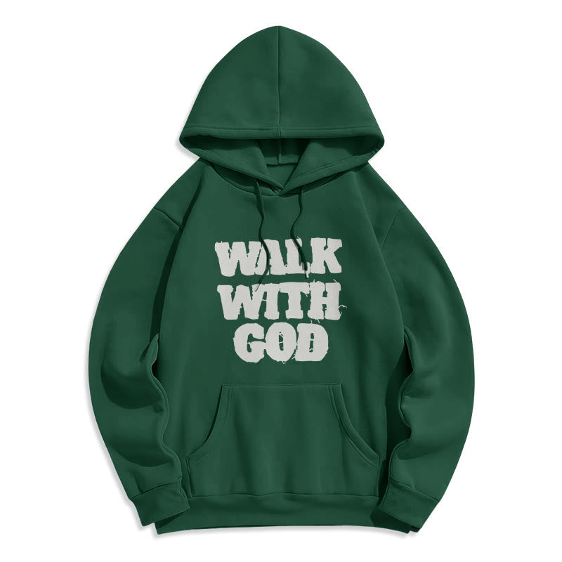 Atelier d'art chrétien Marcher avec Dieu Mission Sweat à capuche en polyester doublé polaire - Vert - 2XL - image 3