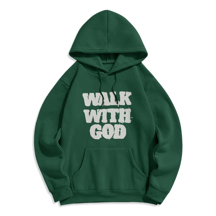 Atelier d'art chrétien Marcher avec Dieu Mission Sweat à capuche en polyester doublé polaire - Vert - 2XL - image 3