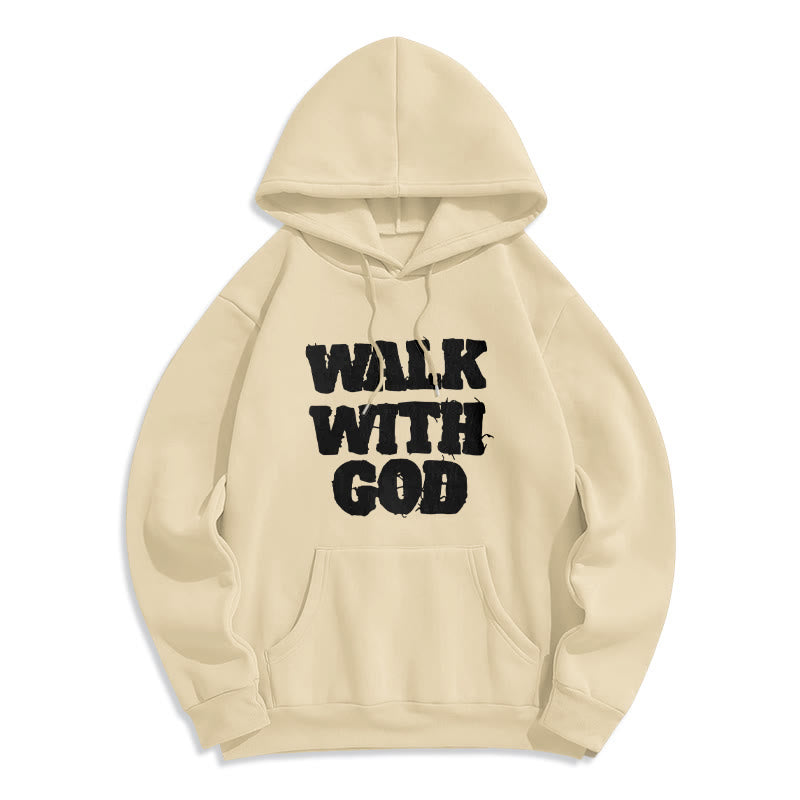 Atelier d'art chrétien Marcher avec Dieu Mission Sweat à capuche en polyester doublé polaire - Beige - 2XL - image 7