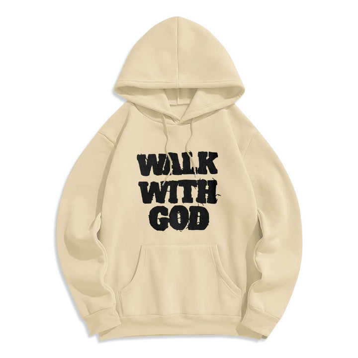 Atelier d'art chrétien Marcher avec Dieu Mission Sweat à capuche en polyester doublé polaire - Beige - 2XL - image 7