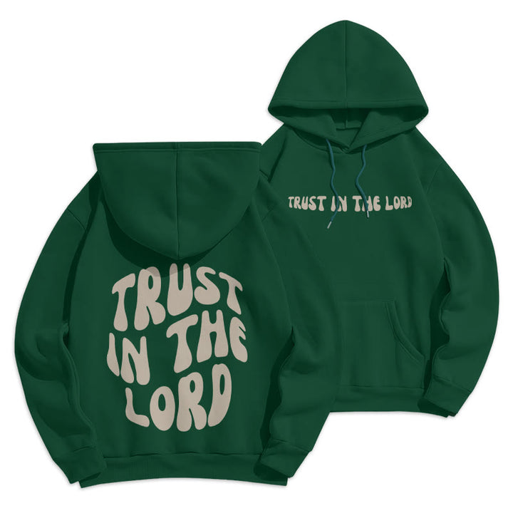 Christianartworkshop Confiance en le Seigneur Foi et Relation Sweat à capuche en polyester doublé polaire - Vert - 2XL - image 15