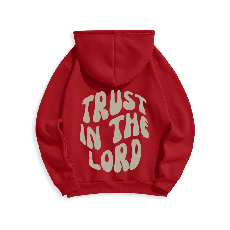 Christianartworkshop Confiance en le Seigneur Foi et Relation Sweat à capuche en polyester doublé polaire - image 14