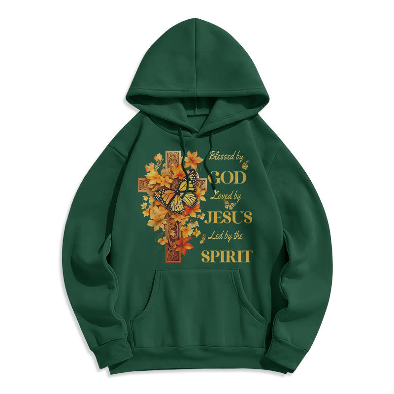 Christianartworkshop Béni par Dieu Mission Sweat à capuche en polyester doublé polaire - Vert - 2XL - image 7