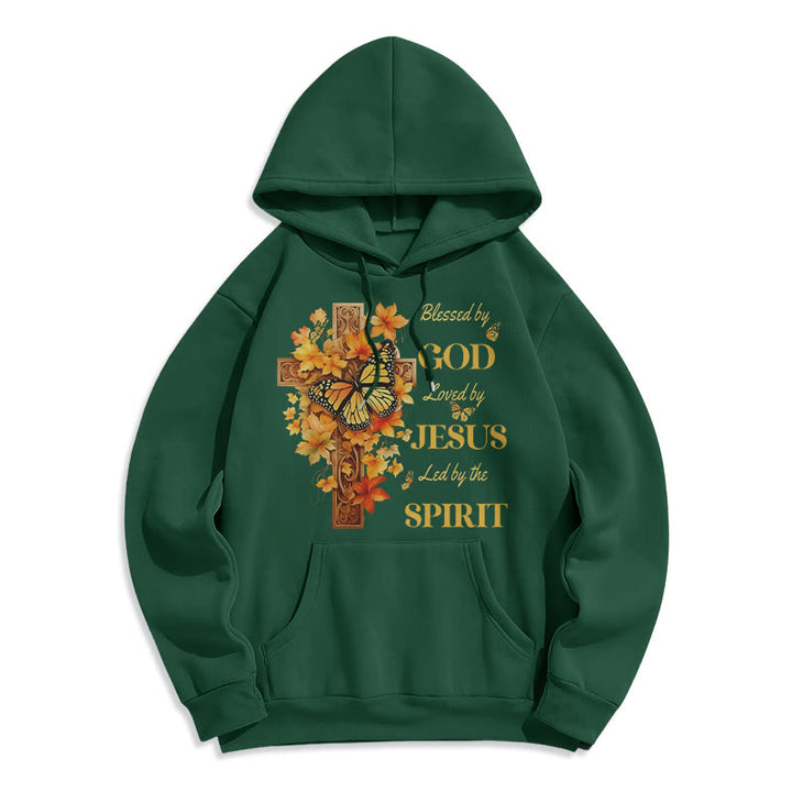 Christianartworkshop Béni par Dieu Mission Sweat à capuche en polyester doublé polaire - Vert - 2XL - image 7