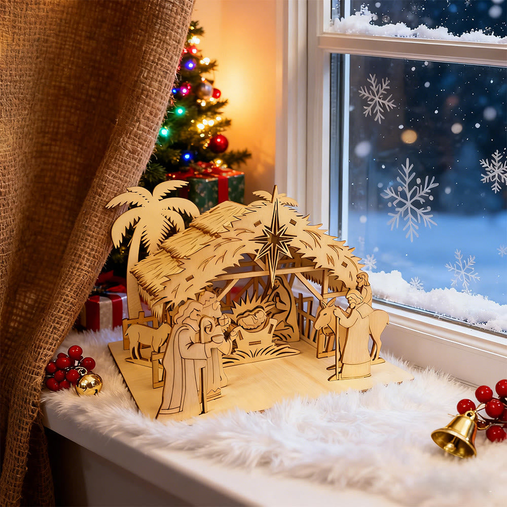 Christianartworkshop Crèche en bois : Récit sacré et recueillement festif - image 1
