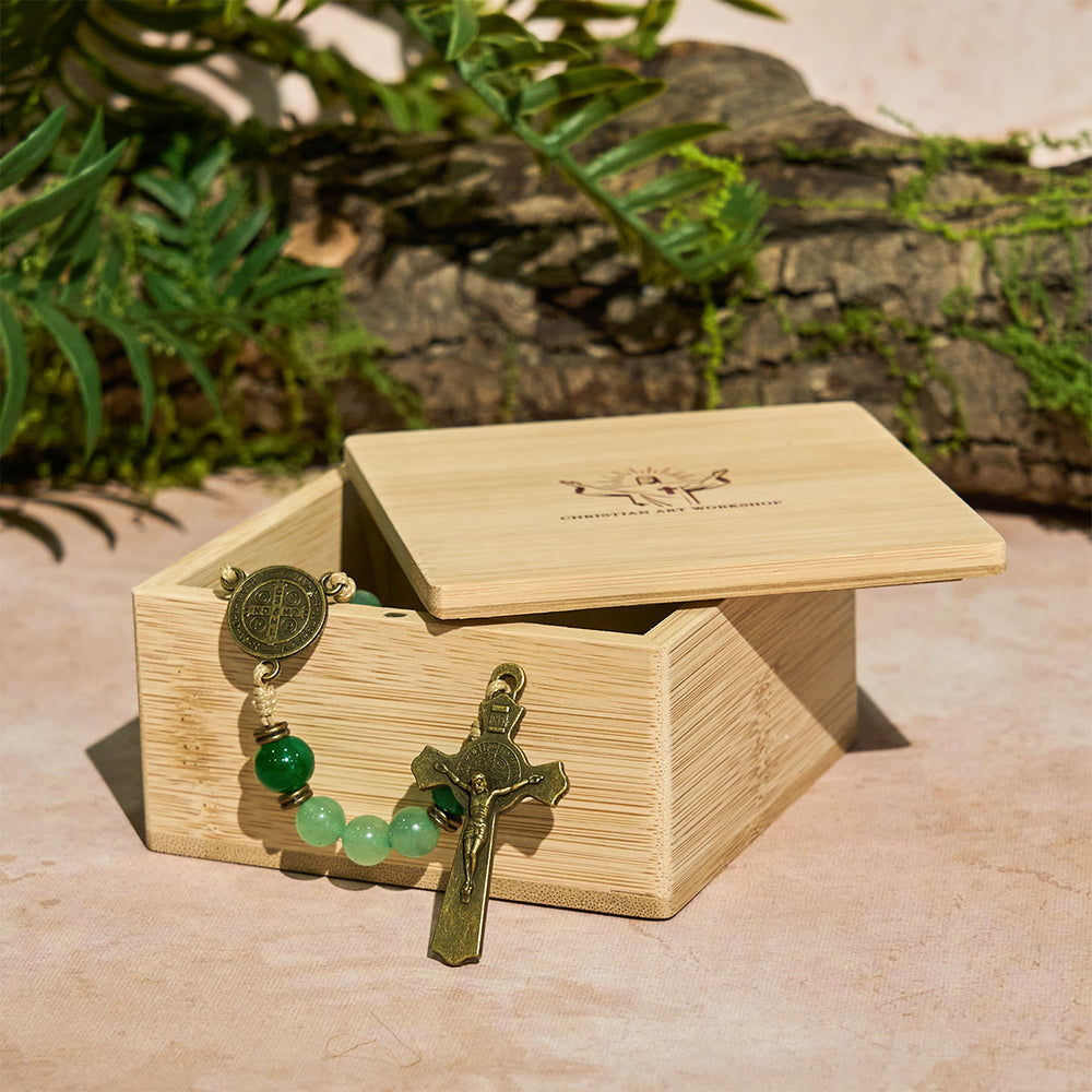 Christianartworkshop Coffret cadeau en bois pour chapelet sacré - image 1