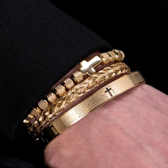 Ensemble de bracelets croix empilables Christianartworkshop : une intégration tendance de la foi - image 2
