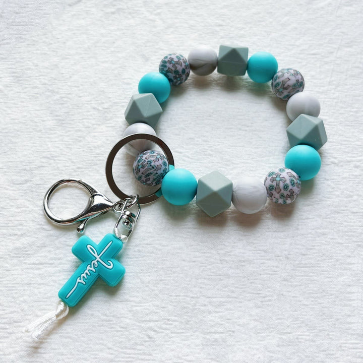 Christianartworkshop Ensemble de porte-clés en silicone « Foi » : Breloque croix pour un rappel quotidien de la foi - image 7